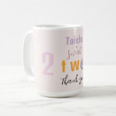 Mug Illustration de l'aquarelle de Donut rose Lilac (Devant gauche)