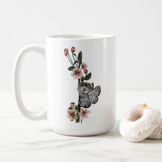 Mug Illustration de l'aquarelle de la béaire de Koala (Avec donut)