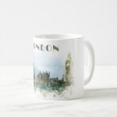 Mug Illustration de l'aquarelle de Londres (Devant droit)