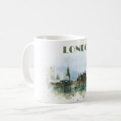 Mug Illustration de l'aquarelle de Londres (Devant gauche)