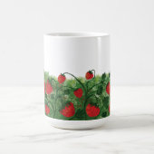 Mug Illustration de l'aquarelle du champ de fraises (Centre)