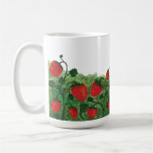 Mug Illustration de l'aquarelle du champ de fraises (Gauche)