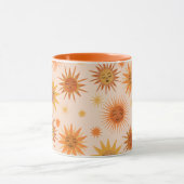 Mug Illustration de l'aquarelle orange Sun Face (Centre)