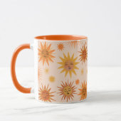 Mug Illustration de l'aquarelle orange Sun Face (Gauche)