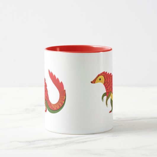Mug Illustration de l'aquarelle Pangolin (Centre)