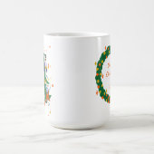 Mug Illustration de l'arbre de Noël mignon avec couron (Centre)