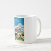 Mug Illustration de l'art de voyage des Bermudes vinta (Devant droit)