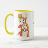 Mug Illustration de l'art lunaire de coupe de cheveux (Gauche)