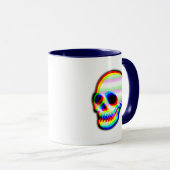 Mug Illustration de l'art moderne tendance du crâne né (Devant droit)