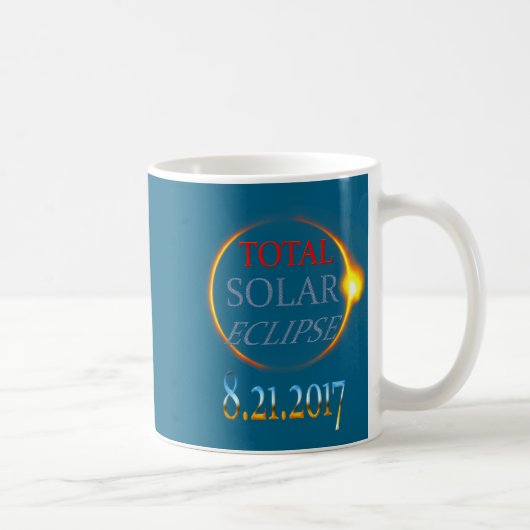 Mug Illustration de l'éclipse solaire totale 2017 (Droite)