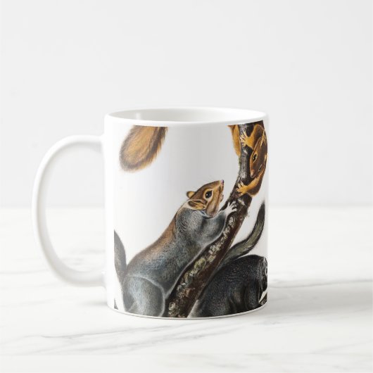 Mug Illustration de l'écureuil de chat (Sciurus cinere (Gauche)