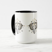 Mug Illustration de l'éléphant tribal (Devant gauche)