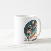 Mug Illustration de l'espace cosmique de l'astronaute (Devant droit)