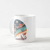 Mug Illustration de l'espace cosmique de l'astronaute (Devant gauche)
