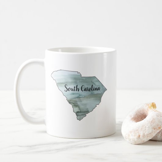 Mug Illustration de l'État de Caroline du Sud (Avec donut)