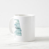 Mug Illustration de l'état de l'Alabama (Devant gauche)