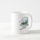 Mug Illustration de l'état de l'Alaska (Devant droit)