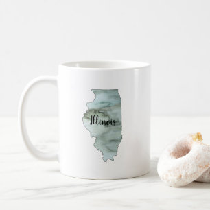 Mug Illustration de l'État de l'Illinois