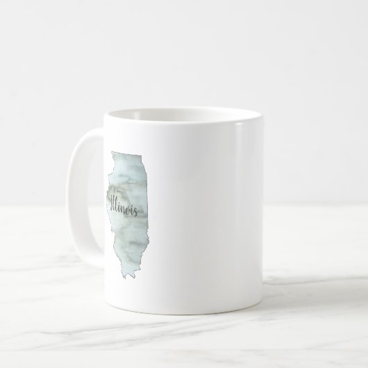 Mug Illustration de l'État de l'Illinois (Devant gauche)