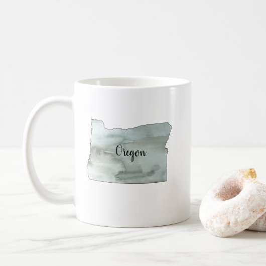 Mug Illustration de l'État de l'Oregon (Avec donut)
