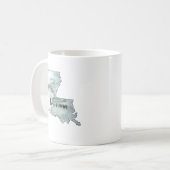 Mug Illustration de l'État de Louisiane (Devant gauche)