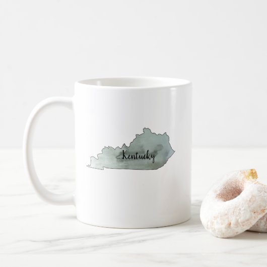 Mug Illustration de l'État du Kentucky (Avec donut)