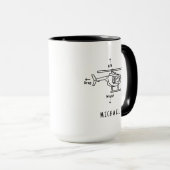 Mug Illustration de l'hélicoptère mou Départ du pilote (Devant droit)