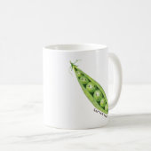 Mug Illustration de l'humeur des pois doux (Devant droit)