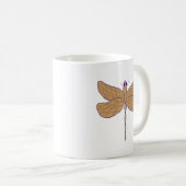 Mug Illustration de libellule violet et tan (Devant droit)