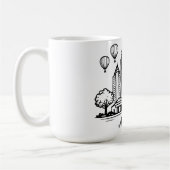 Mug Illustration de ligne noire Atlanta (Gauche)