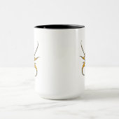 Mug Illustration de ligne tribale orange féroce (Centre)