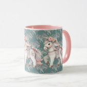 Mug Illustration de l'Imaginaire Floral Pastel Horse (Devant droit)