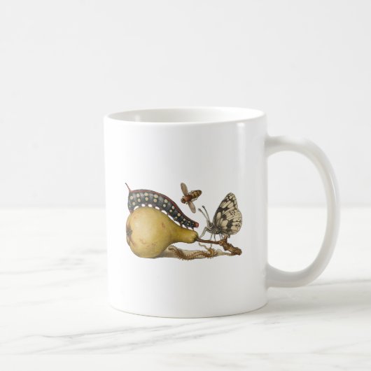 Mug Illustration de l'insecte du fruit du papillon (Droite)