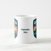 Mug Illustration de l'insigne du coucher de soleil du (Centre)