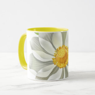 Mug Illustration de lotus blanc élégant