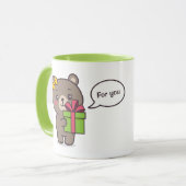 Mug Illustration de l'ours en peluche (Devant gauche)