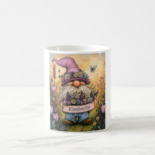Mug Illustration de lutin de jardin avec bannière pers