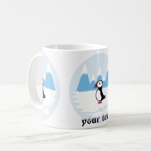 Mug Illustration de macareux (Devant gauche)