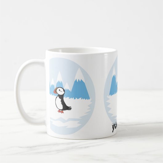 Mug Illustration de macareux (Gauche)