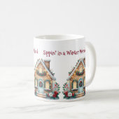 Mug Illustration de maison en pain d'épice cosy pour l (Devant droit)
