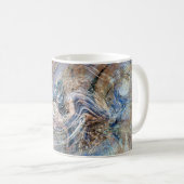 Mug Illustration de marbrage gris bleu (Devant droit)