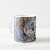 Mug Illustration de marbrage gris bleu (Devant gauche)