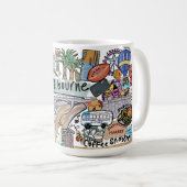 Mug Illustration de Melbourne City, Blanc (Devant droit)