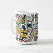 Mug Illustration de Melbourne City, Blanc (Devant gauche)