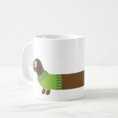 Mug Illustration de mignonne long Dachshund (Devant gauche)
