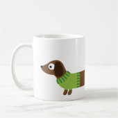 Mug Illustration de mignonne long Dachshund (Gauche)