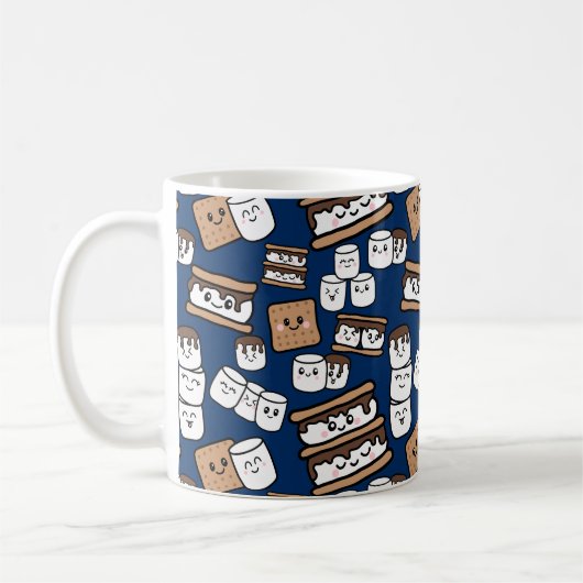 Mug Illustration de mignonne Smores Marshmallow (Gauche)