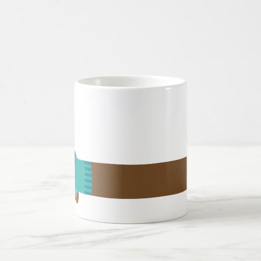 Mug Illustration de mignons longs Dachshund (Centre)