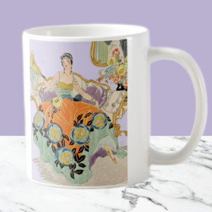 Mug Illustration de mode Art Déco vintage élégante 