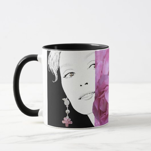 Mug Illustration de mode florale personnalisable face  (Gauche)
